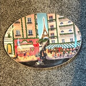 Paris Holiday in the City Stoneware Platter by Anthropologie
